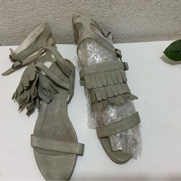 Freda Salvador Kiltie Fringe Strappy Gladiator Leather Sandals Size US 6.5 - Picture 11 of 16